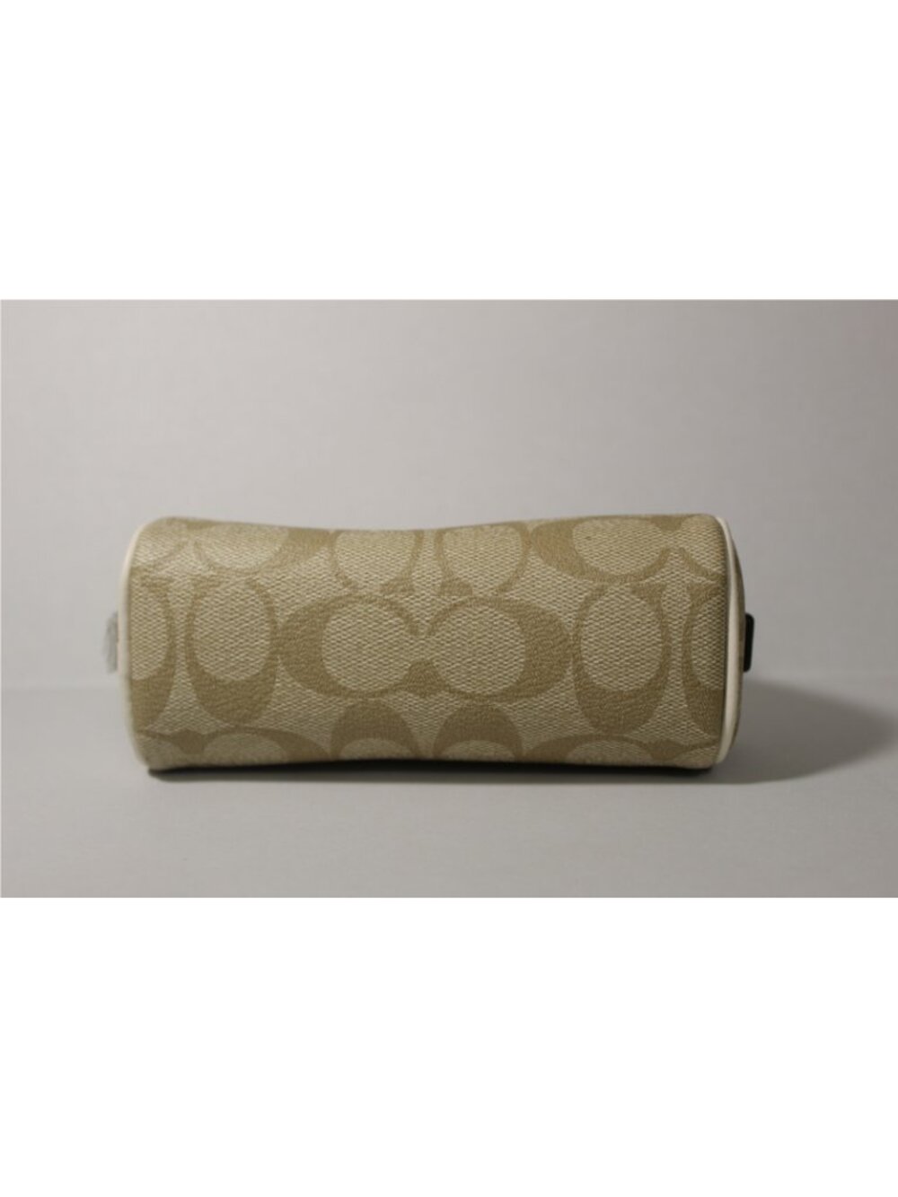 Coach Dome Cosmetic Case Signature Canvas Tan Khaki Chalk Makeup Bag CA825 - Picture 5 of 6